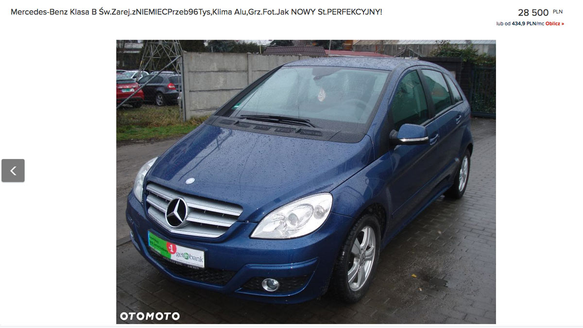 Mercedes klasy B 