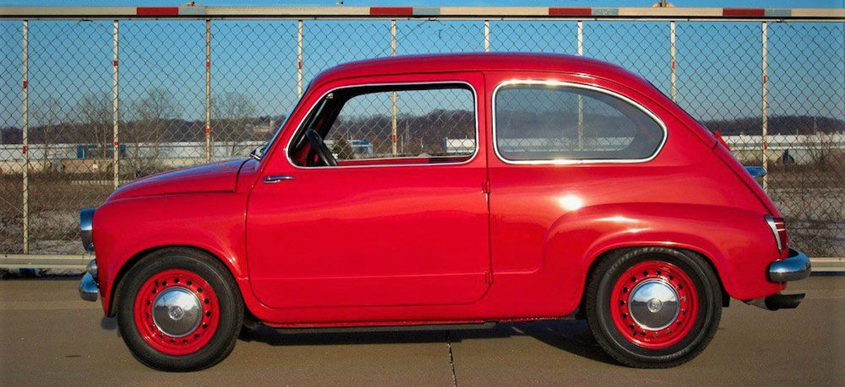 Fiat 600 z wanklem od Mazdy do kupienia. To bardzo dobry zły pomysł