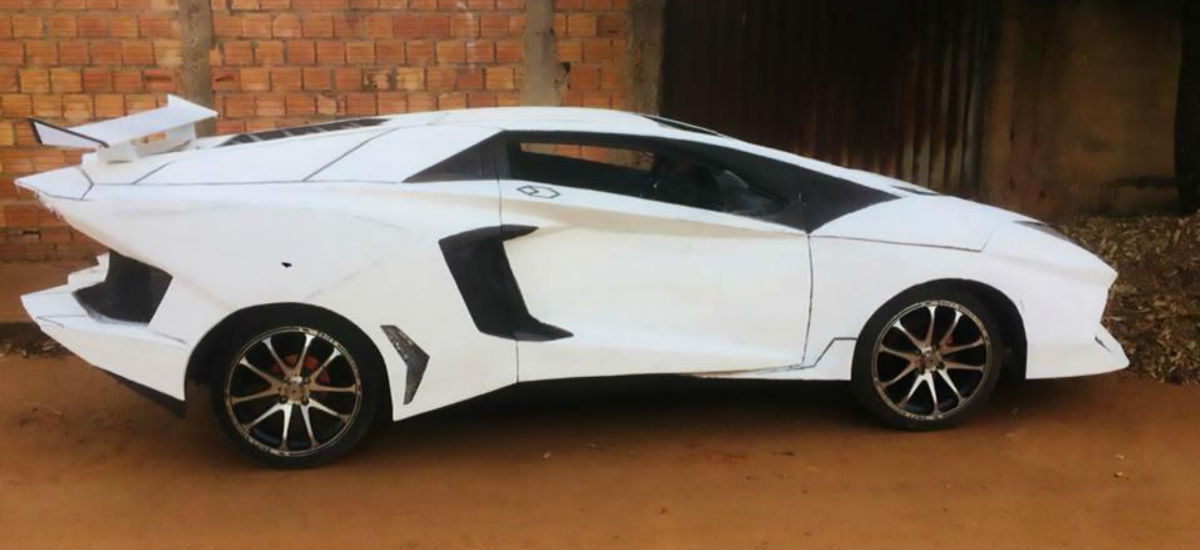 Lamborghini Aventador z Fiata Uno Lamborghini fiat uno