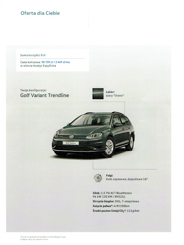 nowy volkswagen golf 