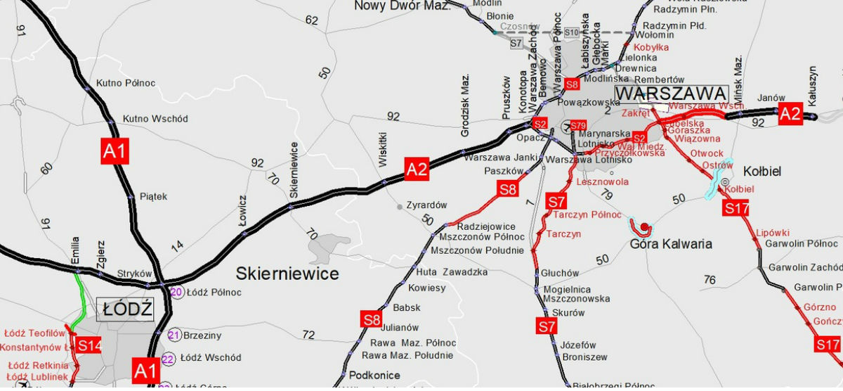 Będzie poszerzenie autostrady A2 z Warszawy do Łodzi. A co z szybką koleją?