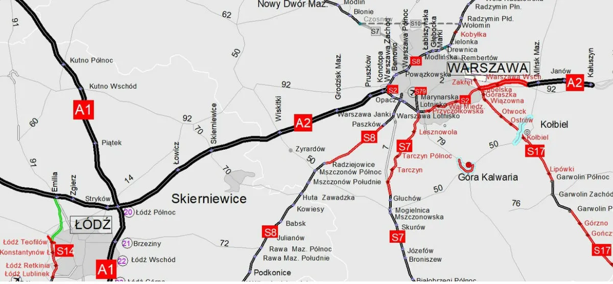 Będzie poszerzenie autostrady A2 z Warszawy do Łodzi. A co z szybką koleją?