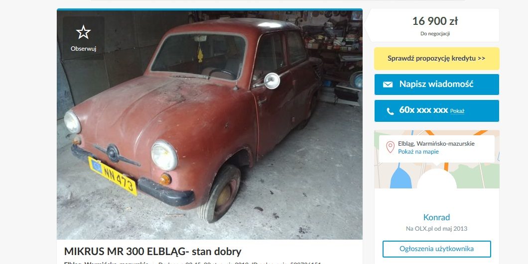 mikrus mr-300 na sprzedaż