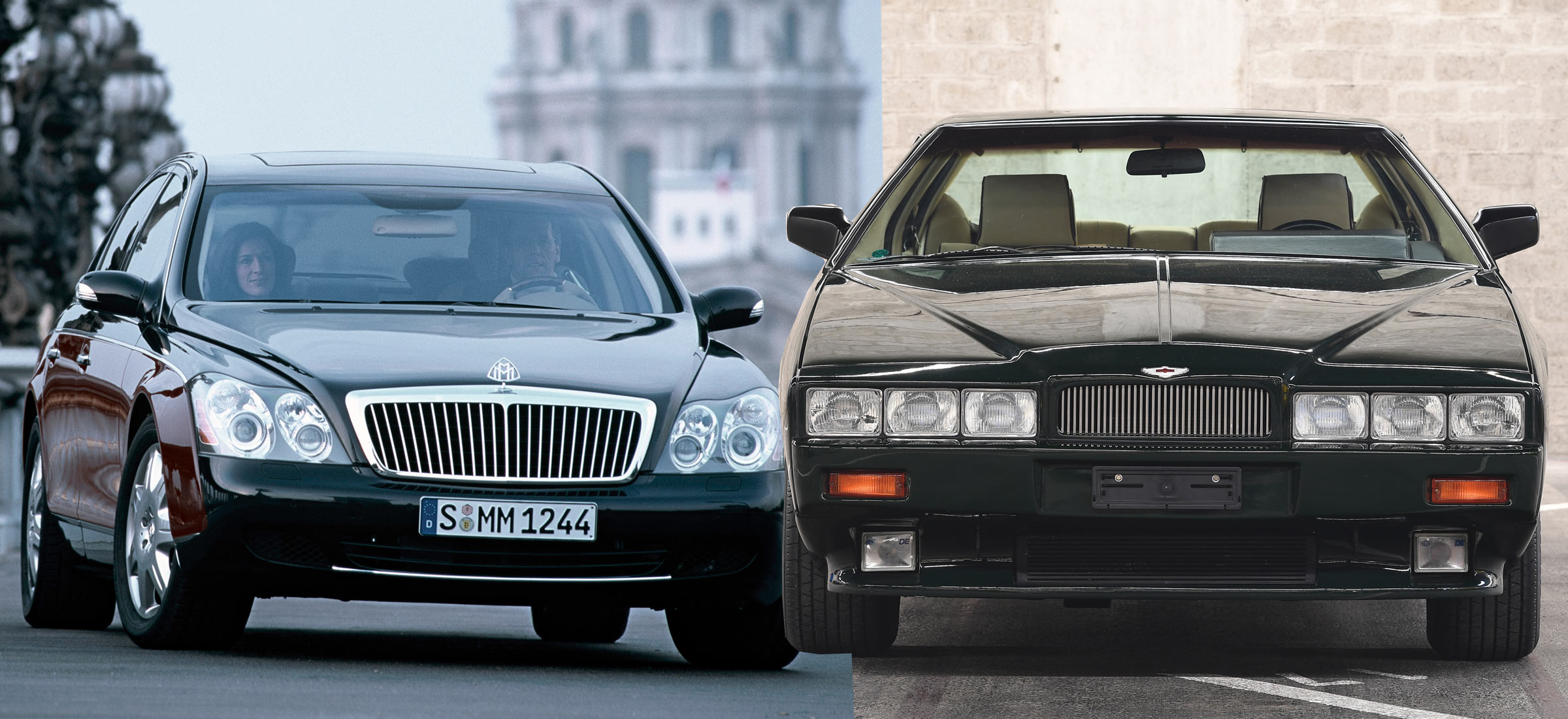 Aston Martin Lagonda czy Maybach? Bitwa dziwnych, czarnych limuzyn
