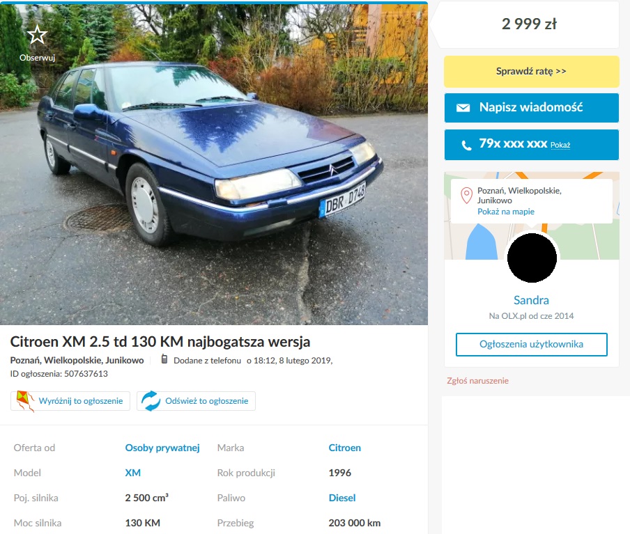 citroen xm olx