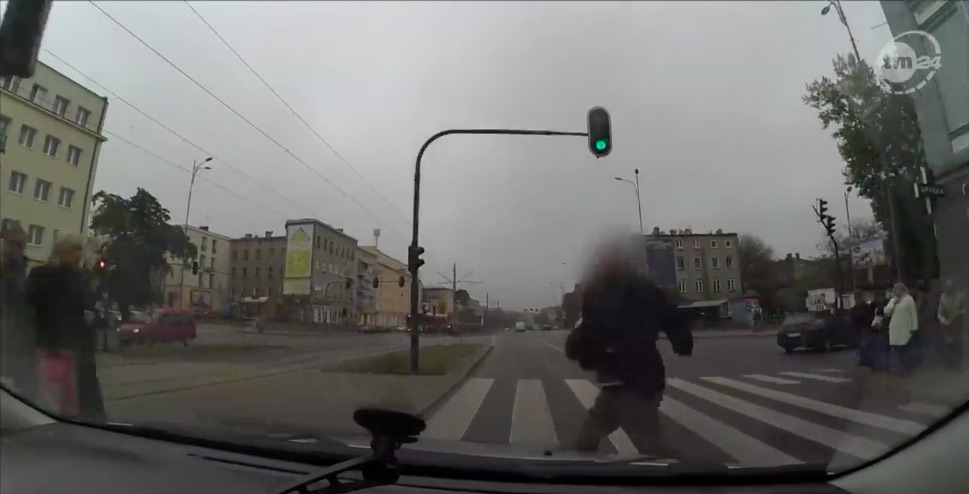 potrącenie pieszego łódź