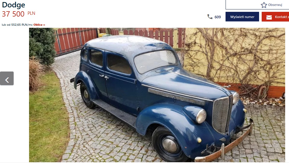 samochody zabytkowe ogłoszenia 