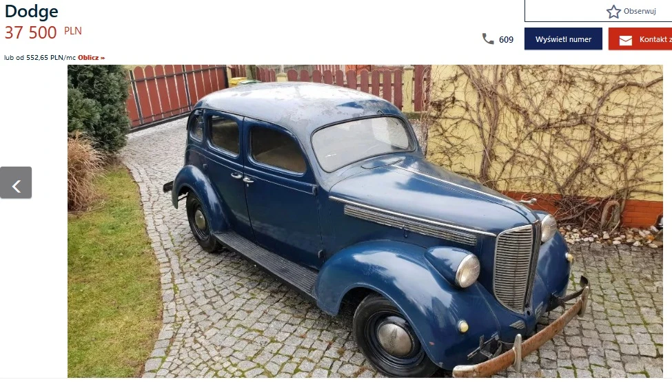 samochody zabytkowe ogłoszenia