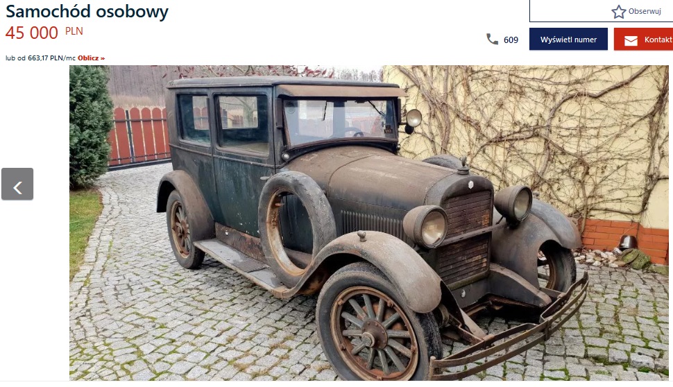 samochody zabytkowe ogłoszenia 