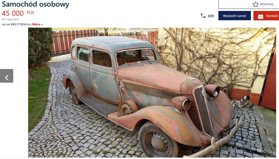 samochody zabytkowe ogłoszenia 