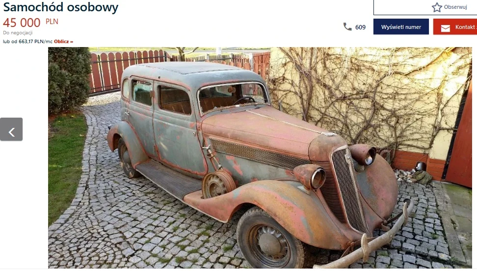 samochody zabytkowe ogłoszenia