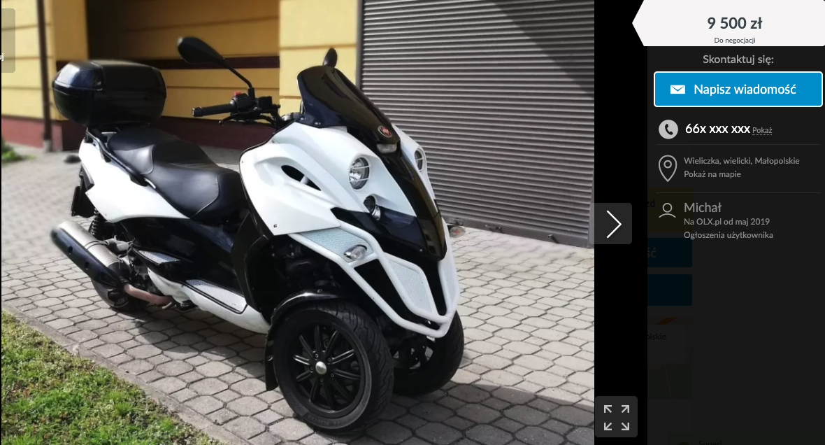 motocykl na kat b Gilere Fuoco 