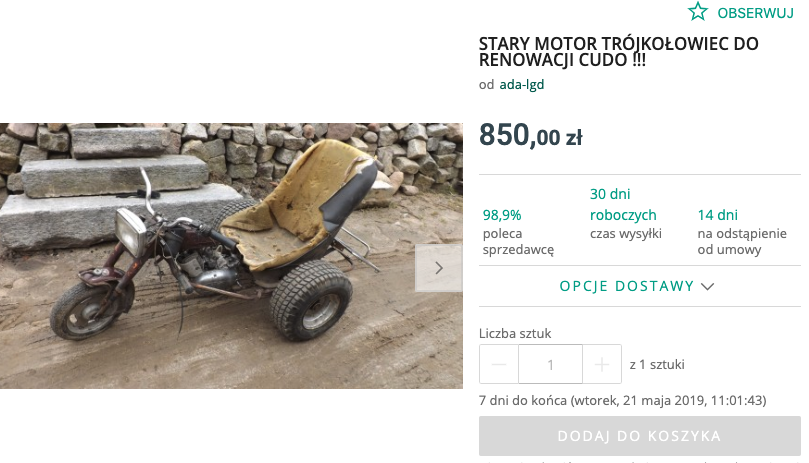 motocykl na kat b sam 