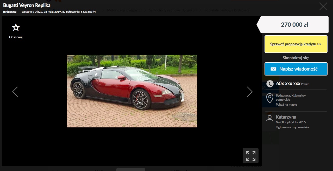 bugatti veyron replika 