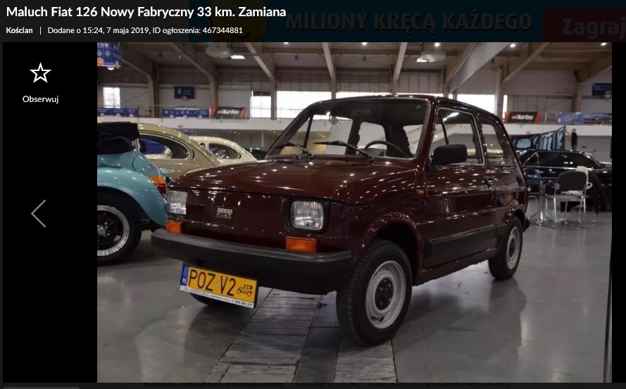 fiat 126p fabrycznie nowy