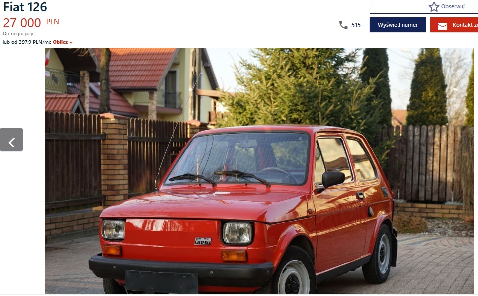 fiat 126p fabrycznie nowy 