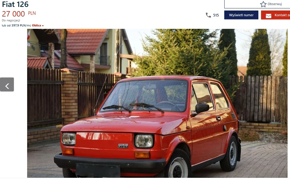 fiat 126p fabrycznie nowy 