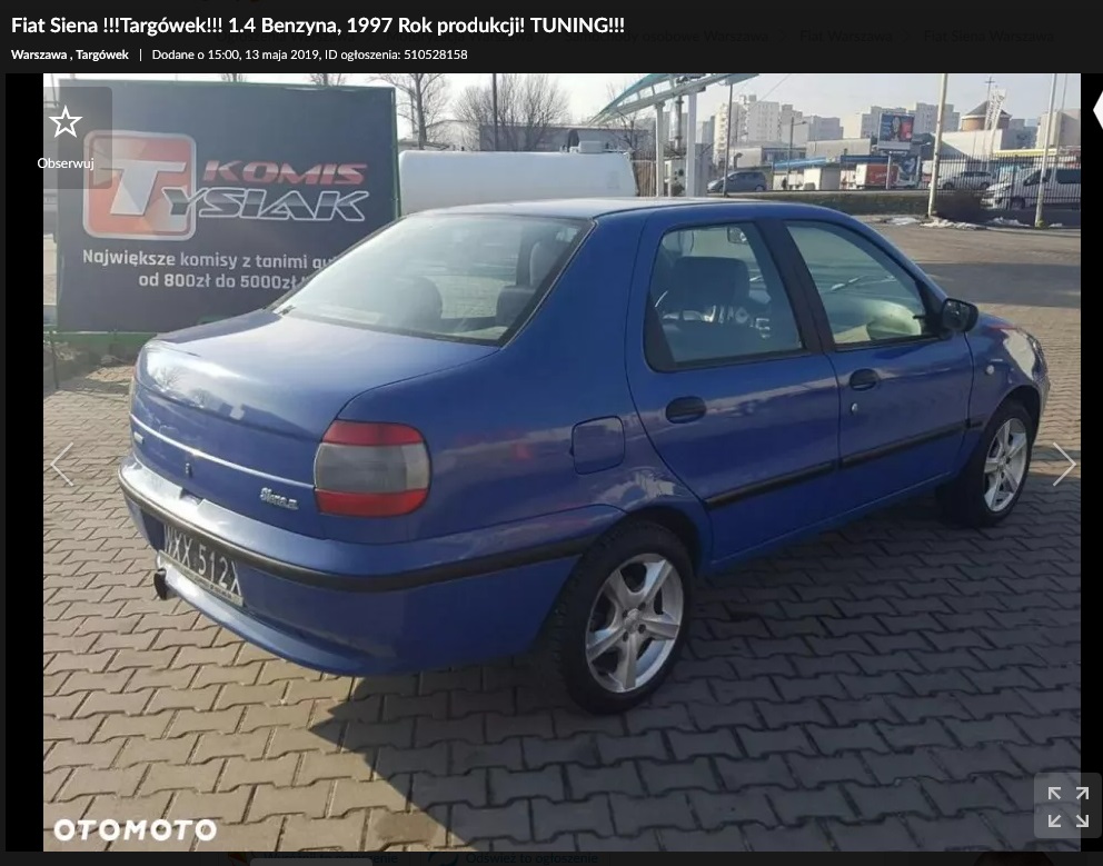 fiat siena na sprzedaż 