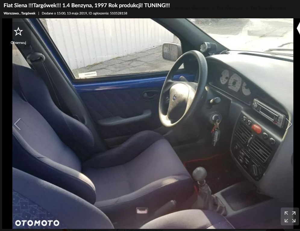 fiat siena na sprzedaż 
