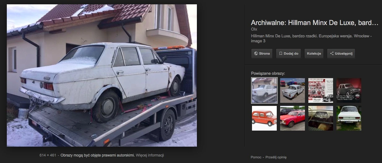 hillman minx na sprzedaż 