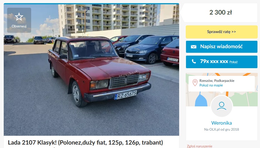 łada 2107 2105 na sprzedaż 