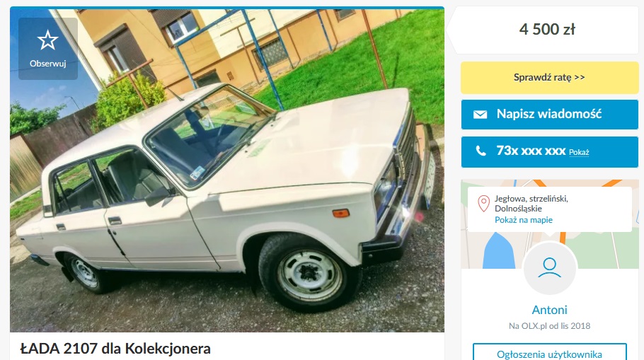łada 2107 2105 na sprzedaż 