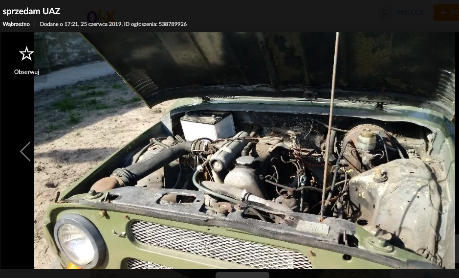 mercedes w123 uaz samochód sam 