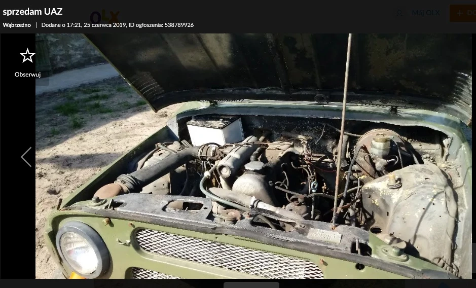 mercedes w123 uaz samochód sam 