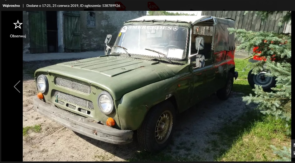 mercedes w123 uaz samochód sam