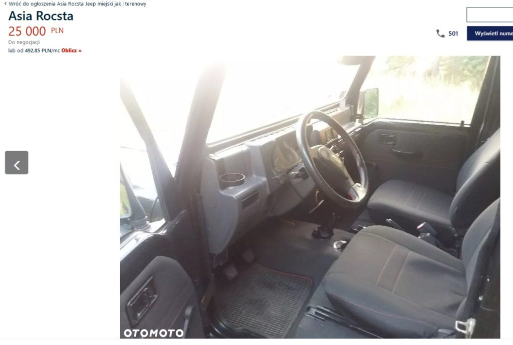 asia rocsta jeep na sprzedaż 