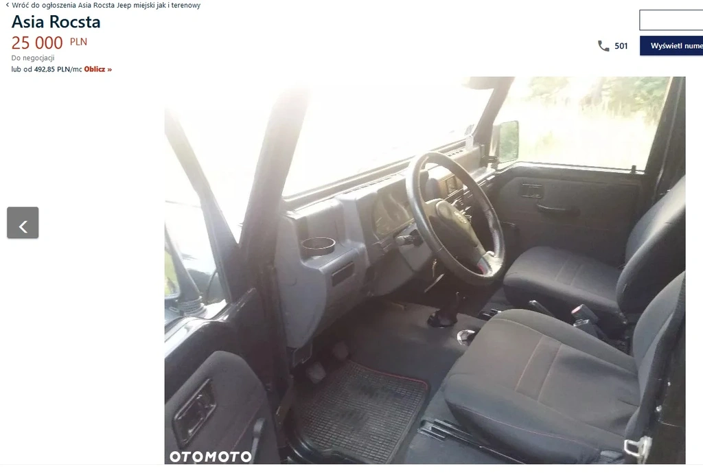asia rocsta jeep na sprzedaż 