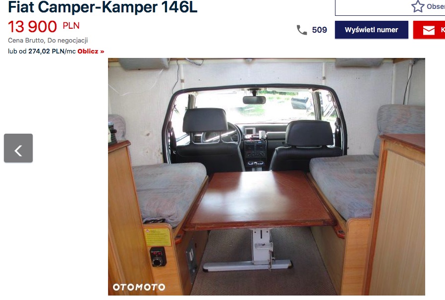 fiat fiorino kamper 