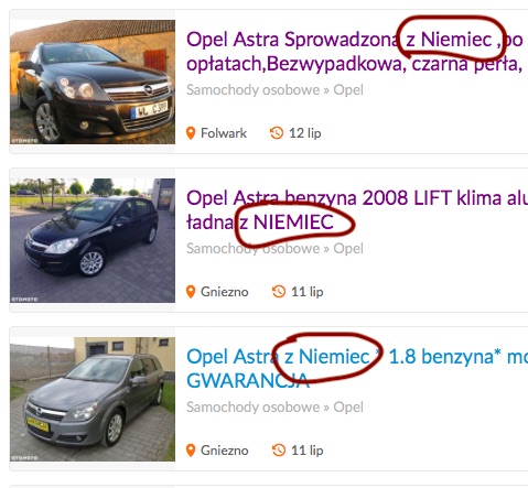 olx samochody gniezno 