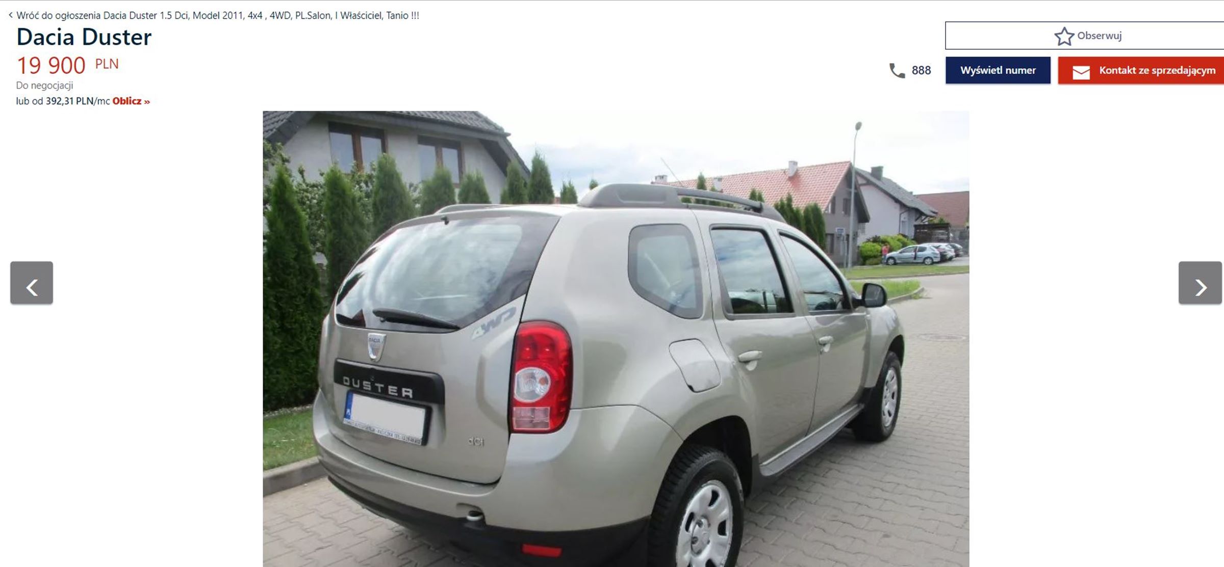 Dacia Duster używana 