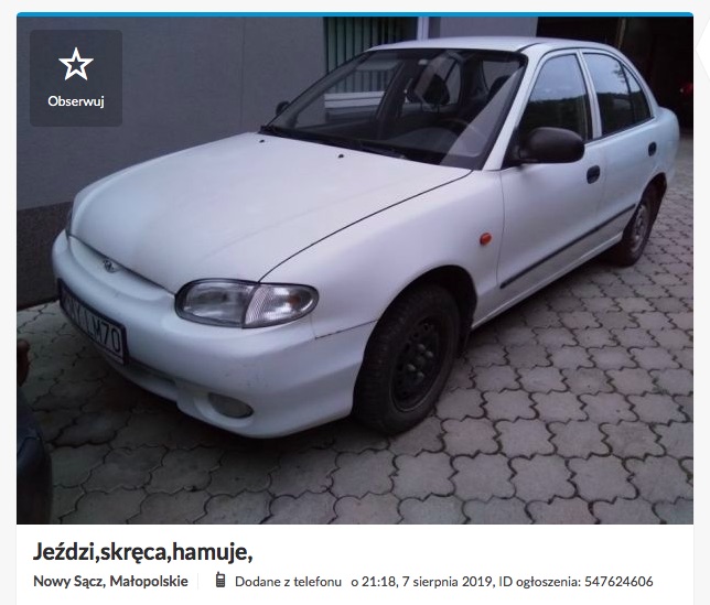 najtańsze samochody olx 