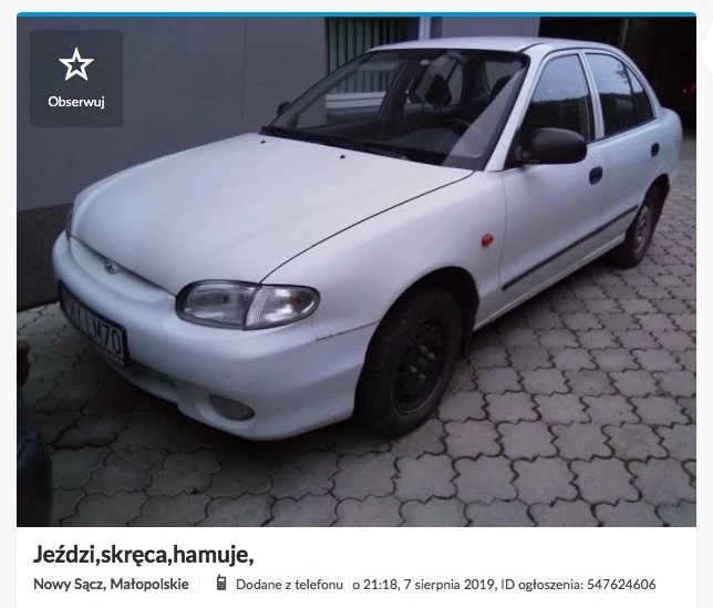 najtańsze samochody olx 