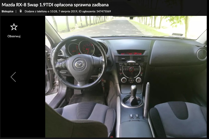 mazda rx-8 1.9 tdi 