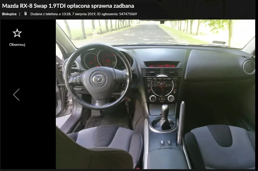 mazda rx-8 1.9 tdi 