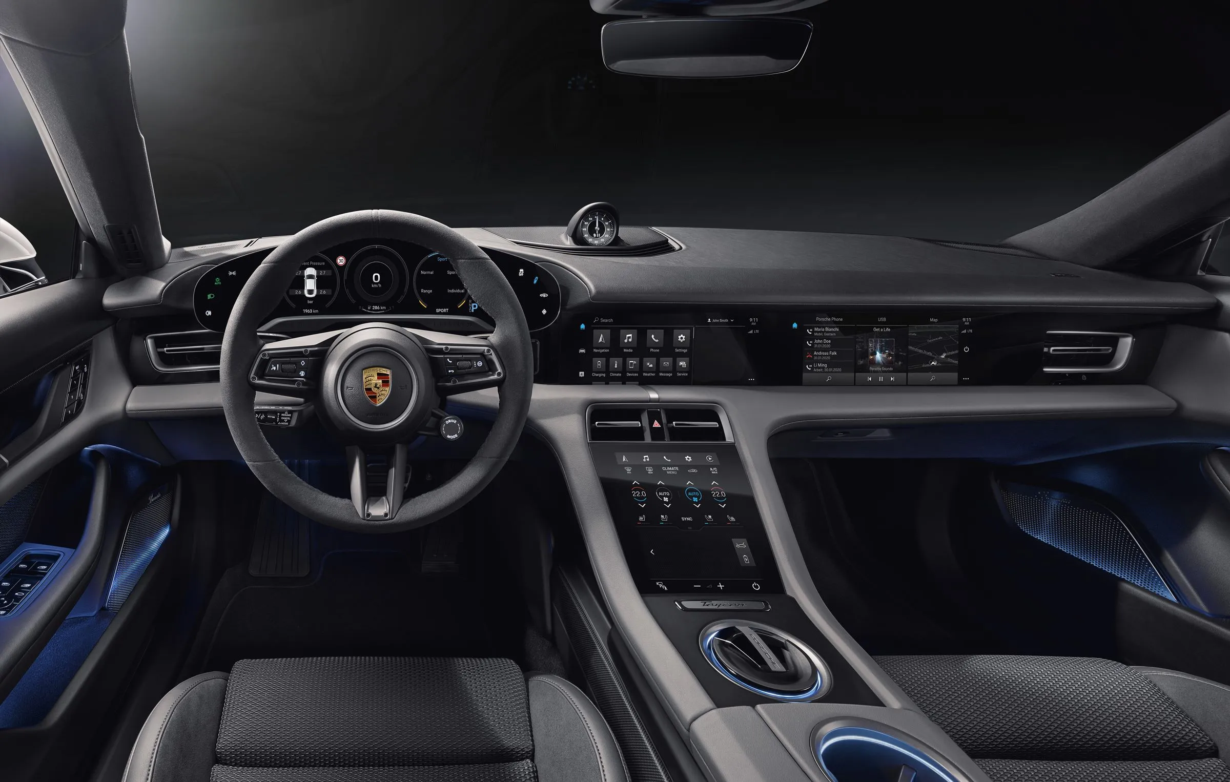 Porsche Taycan wnętrze