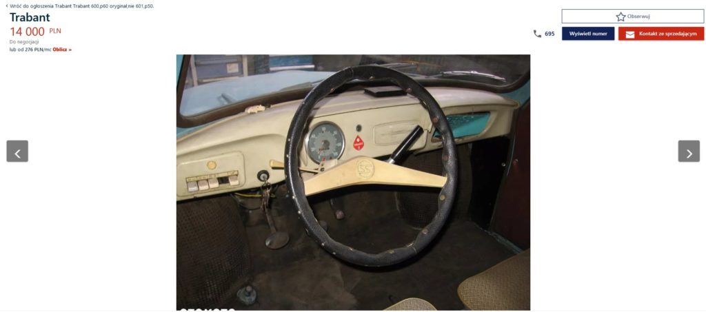 trabant 600 na sprzedaż 
