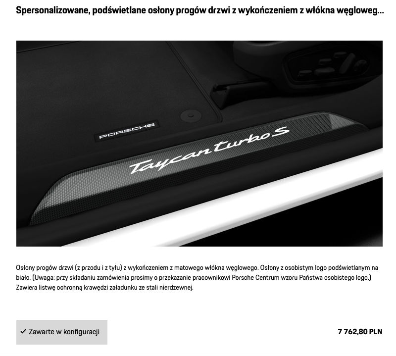 Porsche Taycan cena 