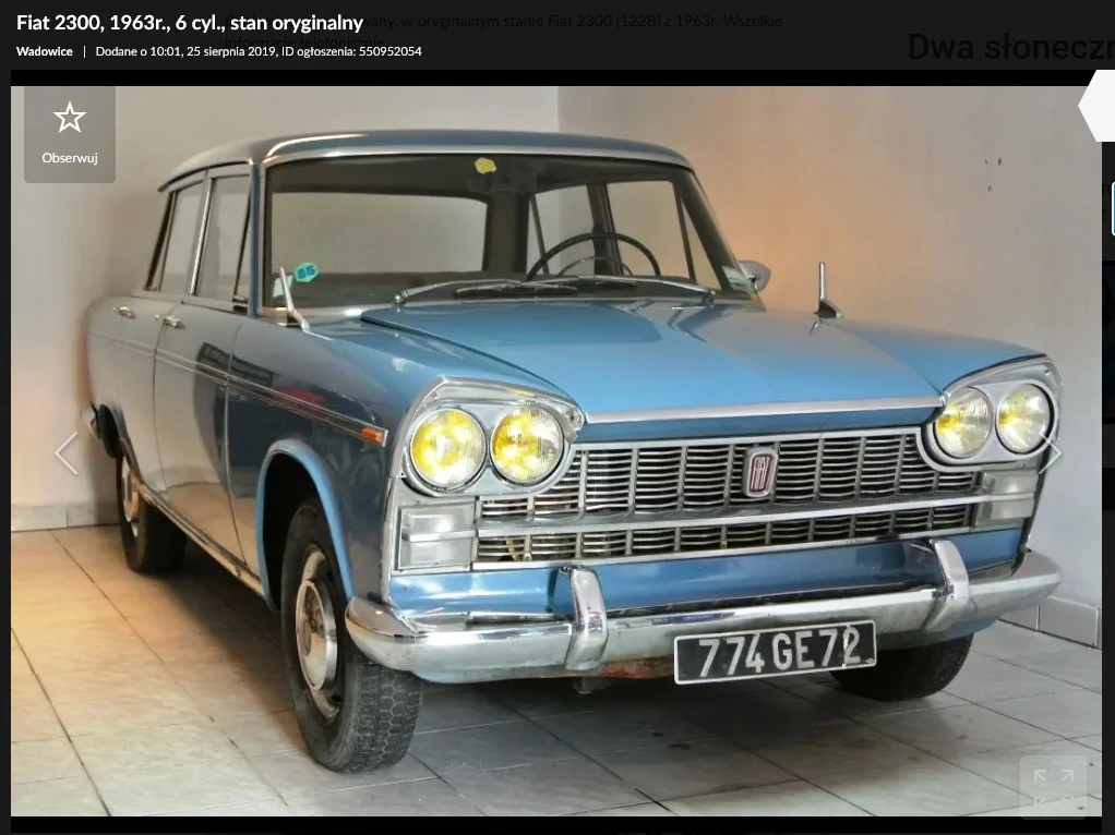 fiat 2300 na sprzedaż