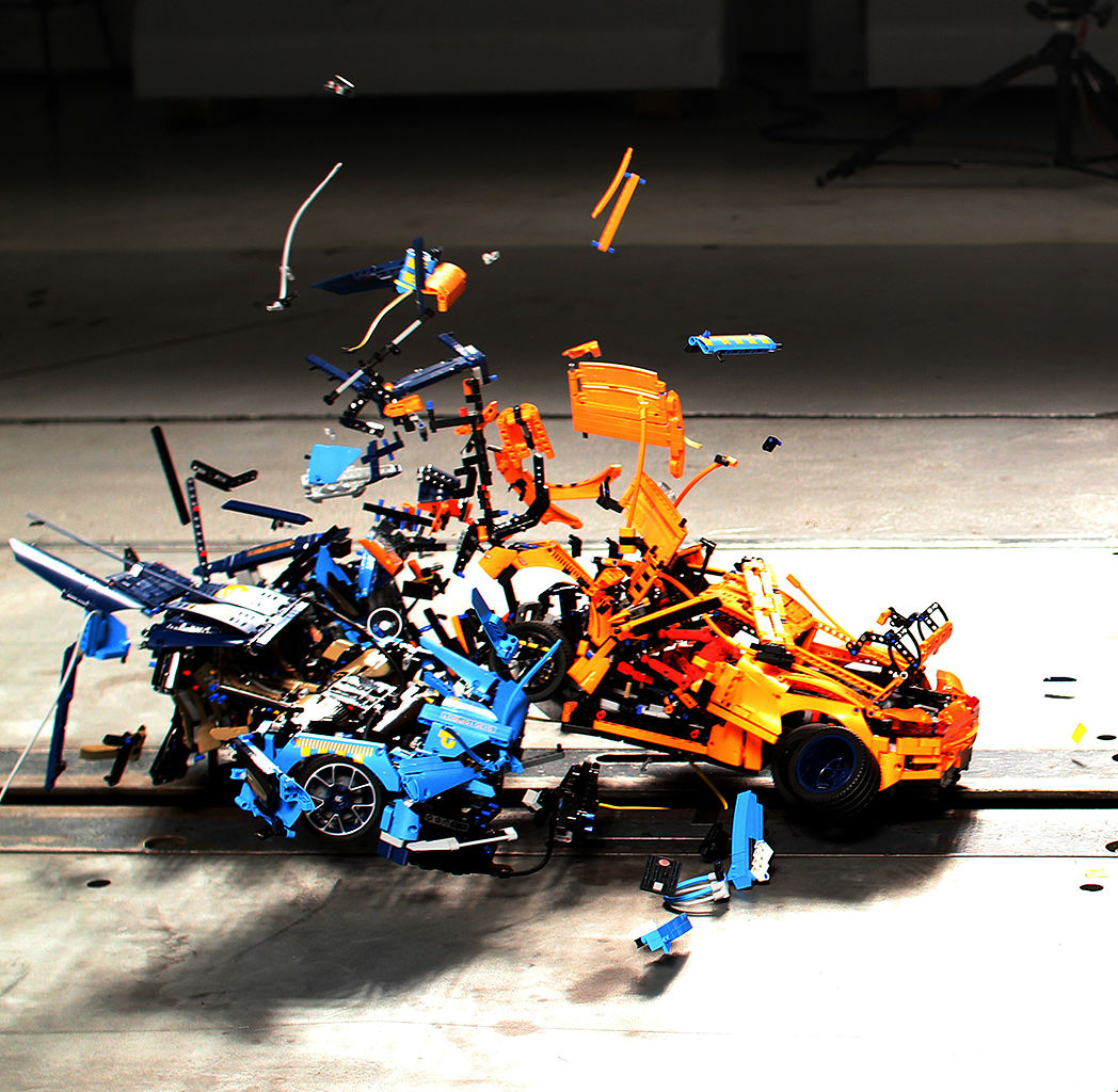 Crash test porsche Lego