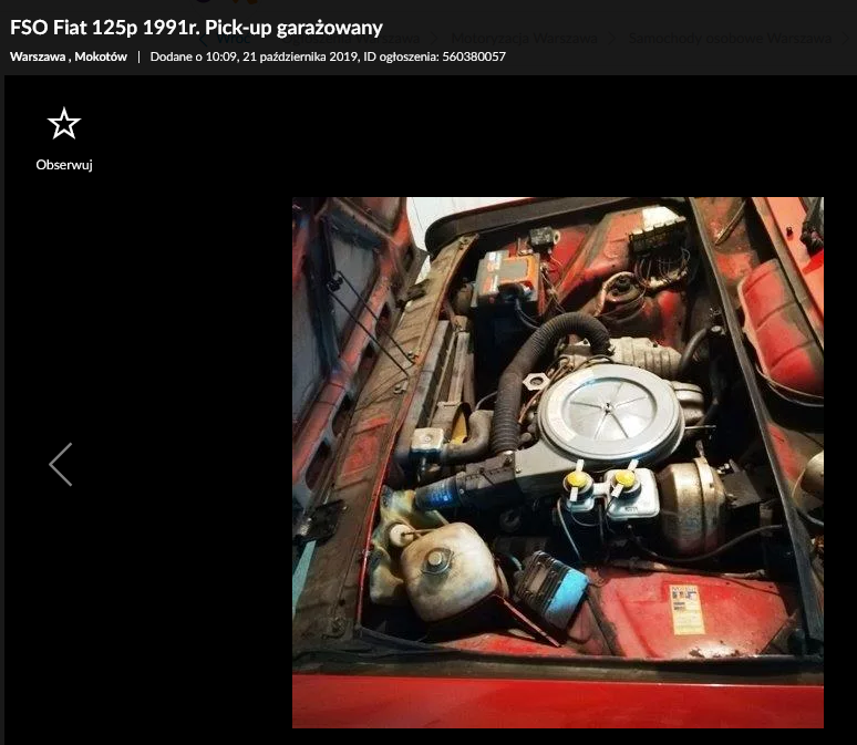 Fiat 125p pickup na sprzedaż 