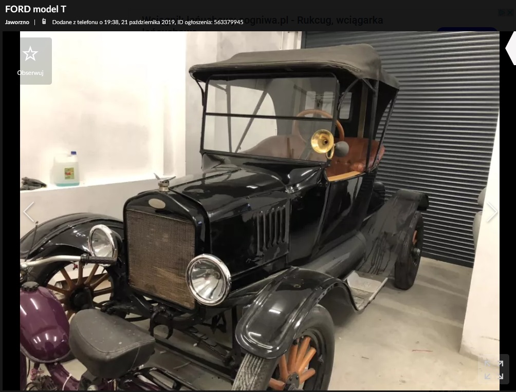 ford model t na sprzedaż 