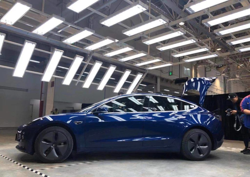 tesla model 3 chiny 