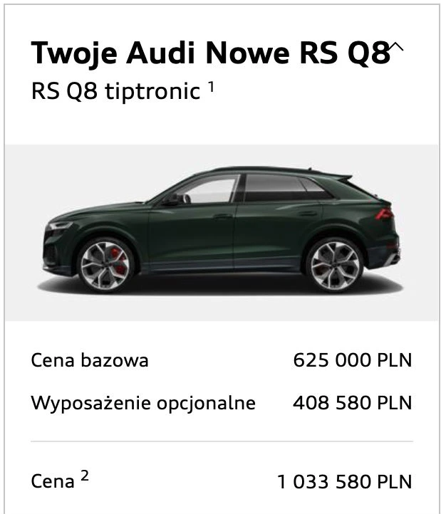 Audi RSQ8 cena 