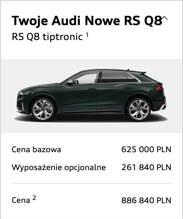 Audi RSQ8 cena 