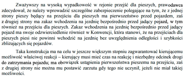 pierwszeństwo pieszego na pasach projekt