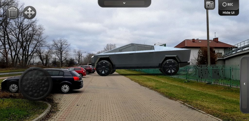 tesla aplikacja cybertruck 